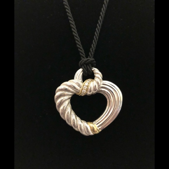 Judith Ripka Jewelry - Judith Ripka Sterling CZ Heart Necklace